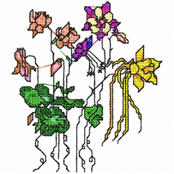 Flowers Embroidery Design 12